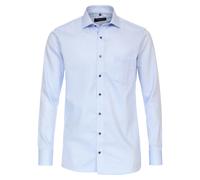 Businesshemd CASAMODA "CASAMODA Businesshemd uni", Herren, Gr. 39, Normalgrößen, blau (hellblau), 97% Baumwolle, 3% Elasthan, unifarben, schmal, Hemden (87927452-39) hellblau