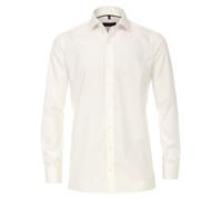 Businesshemd CASAMODA "CASAMODA Businesshemd uni", Herren, Gr. 39, Normalgrößen, weiß (weißbeige), 100% Baumwolle, unifarben, comfort fit, Hemden (42089309-39) weißbeige