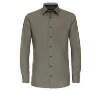 Businesshemd CASAMODA "CASAMODA Businesshemd uni", Herren, Gr. 40, Normalgrößen, grün (olive), 100% Baumwolle, unifarben, comfort fit, Hemden (71137650-40) olive