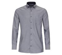 Businesshemd CASAMODA "CASAMODA Businesshemd uni", Herren, Gr. 41, Normalgrößen, blau (dunkelblau), 100% Baumwolle, unifarben, comfort fit, Hemden (42645449-41) dunkelblau