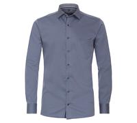 Businesshemd CASAMODA "CASAMODA Businesshemd uni", Herren, Gr. 44, Normalgrößen, blau (mittelblau), 100% Baumwolle, unifarben, schmal, Hemden (84121514-44) mittelblau
