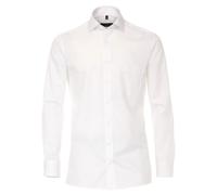 Casa Moda Hemd Comfort Fit Businesshemd Uni Herren Langarm Baumwolle Weiß 45
