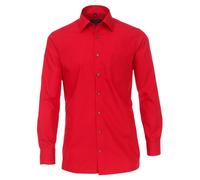 Businesshemd CASAMODA "CASAMODA Businesshemd uni", Herren, Gr. 50, Normalgrößen, rot (sattes rot), 100% Baumwolle, unifarben, comfort fit, Hemden (82563731-50) sattes rot