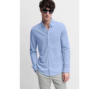 Businesshemd CINQUE "CIRONI", Herren, Gr. XL, N-Gr, blau, Web, Obermaterial: 55% Baumwolle, 45% Polyester, unifarben, bequem normal, Rundhals, 1-Knopf-Manschette, Hemden, bügelfreie Piquet Qualität, L