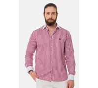 Businesshemd CIPO & BAXX "CH192", Herren, Gr. XL, US-Größen, rot, 60% Baumwolle, 40% Polyester, gestreift, regular fit, ohne Ausschnitt, 1-Knopf-Manschette, Hemden, sportliche Passform (86729011-XL) r