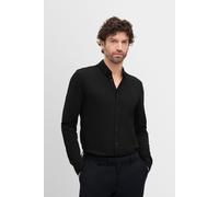 Businesshemd CINQUE "CIRONI", Herren, Gr. L, N-Gr, schwarz, Web, Obermaterial: 55% Baumwolle, 45% Polyester, Basic, Langarm 1-Knopf-Manschette, Hemden, in Stretch Piquet Qualität (75202425-L) schwarz