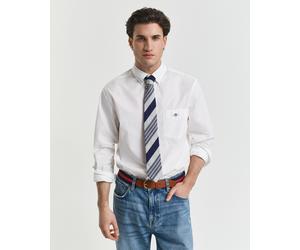 Businesshemd GANT "REG OXFORD SHIRT", Herren, Gr. 4XL, N-Gr, weiß, Web, Obermaterial: 100% Baumwolle, unifarben, regular fit hüftlang, hoch geschlossener Ausschnitt, Manschette, Hemden, Oxford Hemd Re