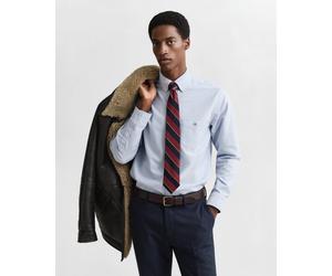 Businesshemd GANT "REG OXFORD SHIRT", Herren, Gr. 5XL, N-Gr, blau (light blau), Web, Obermaterial: 100% Baumwolle, unifarben, regular fit hüftlang, hoch geschlossener Ausschnitt, Manschette, Hemden, O