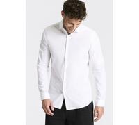 Businesshemd HUGO "Erondo", Herren, Gr. 42, N-Gr, open weiß199, Popeline, Obermaterial: 100% Baumwolle, unifarben, sehr schmal normal, Rundhals, 2-Knopf-Manschette mit Knöpfen,mit Schlitz, Hemden, Cut