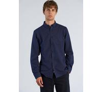 Businesshemd LINDBERGH "Business-Casual-Hemd (Langarm) Relaxed Fit", Herren, Gr. 3XL, Normalgrößen, blau (deep navy), Obermaterial: 100% Baumwolle, Hemden (99693529-XXXL) deep navy