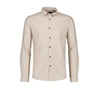 Businesshemd LINDBERGH "Business-Casual-Hemd (Langarm) Relaxed Fit", Herren, Gr. L, Normalgrößen, beige (sand), Obermaterial: 100% Baumwolle, Hemden (10690661-L) sand