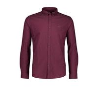 Businesshemd LINDBERGH "Business-Casual-Hemd (Langarm) Relaxed Fit", Herren, Gr. L, Normalgrößen, rot (burgundy), Obermaterial: 100% Baumwolle, Hemden (32662469-L) burgundy