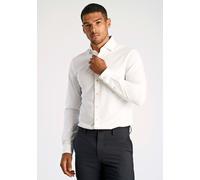 Businesshemd LINDBERGH "Business-Casual-Hemd (Langarm) Relaxed Fit", Herren, Gr. XL, Normalgrößen, weiß, Obermaterial: 100% Baumwolle, Hemden (24300932-XL) weiß