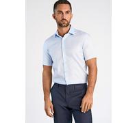 Businesshemd LINDBERGH "Lindbergh Business-Casual-Hemd", Herren, Gr. 3XL, Normalgrößen, blau (lt blau), Oberstoff: 100% Baumwolle, Kurzarm, Hemden (26248639-XXXL) lt blau