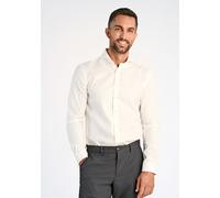 Businesshemd LINDBERGH "Business-Hemd Slim Fit", Herren, Gr. L, Normalgrößen, weiß (sanftes weiß), Obermaterial: 100% Baumwolle, Hemden (64968835-L) sanftes weiß
