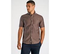 Businesshemd LINDBERGH "Lindbergh Business-Casual-Hemd", Herren, Gr. XL, Normalgrößen, braun (braun mel), Obermaterial: 59% Baumwolle, 41% Leinen, Hemden (17036403-XL) braun mel