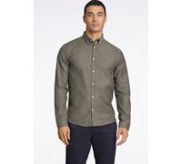 Businesshemd LINDBERGH "Oxford-Hemd (Langarm) Relaxed Fit", Herren, Gr. S, Normalgrößen, grün (army mix), Obermaterial: 97% Baumwolle, 3% Elasthan, Hemden (75167926-S) army mix