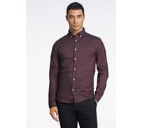 Businesshemd LINDBERGH "Oxford-Hemd (Langarm) Relaxed Fit", Herren, Gr. S, Normalgrößen, rot (deep rot mix), Obermaterial: 97% Baumwolle, 3% Elasthan, Hemden (23918018-S) deep rot mix