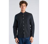 Businesshemd LINDBERGH "Oxford-Hemd (Langarm) Relaxed Fit", Herren, Gr. XXL, Normalgrößen, schwarz, Obermaterial: 97% Baumwolle, 3% Elasthan, Hemden (15047804-XXL) schwarz
