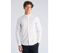 Businesshemd LINDBERGH "Oxford-Hemd (Langarm) Relaxed Fit", Herren, Gr. XXL, Normalgrößen, weiß, Obermaterial: 97% Baumwolle, 3% Elasthan, Hemden (47738942-XXL) weiß