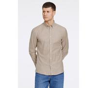 Businesshemd LINDBERGH "Oxford-Hemd (Langarm) Slim Fit", Herren, Gr. 3XL, Normalgrößen, lt stone mix, Obermaterial: 97% Baumwolle, 3% Elasthan, Hemden (87097659-XXXL) lt stone mix