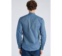 Businesshemd LINDBERGH "Oxford-Hemd Relaxed Fit", Herren, Gr. S, Normalgrößen, dust blau mix, Obermaterial: 97% Baumwolle, 3% Elasthan, Hemden (28844262-S) dust blau mix
