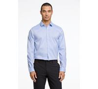 Businesshemd LINDBERGH "Technisches Hemd (Langarm) Slim Fit", Herren, Gr. XL, Normalgrößen, blau (light blau), Obermaterial: 97% Baumwolle, 3% Elasthan, Hemden (63443769-XL) light blau