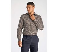 Businesshemd LINDBERGH "Technisches Hemd Modern Fit", Herren, Gr. M, Normalgrößen, dk sand, Obermaterial: 100% Baumwolle, Hemden (11772414-M) dk sand
