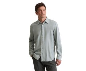 Businesshemd MARC O'POLO, Herren, Gr. L, N-Gr, multi, artic blau, Web, Obermaterial: 100% Baumwolle, 2-Knopf-Manschette, Hemden, sanft meliert (54471401-L) multi, artic blau