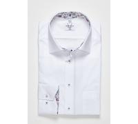 Businesshemd MARVELIS, Herren, Gr. 47, N-Gr, weiß, Web, Obermaterial: 100% Baumwolle, unifarben mit Farbeinsatz, hüftbedeckend, Manschette, Hemden (59633102-47) weiß