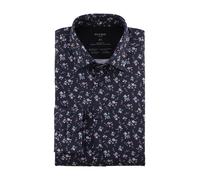 Businesshemd OLYMP "24/7 - Luxor modern fit", Herren, Gr. 39, N-Gr, blau (marine), Jersey, Obermaterial: 92% Baumwolle, 8% Elasthan, 2-Knopf-Manschette, Hemden Businesshemd (16299669-39)