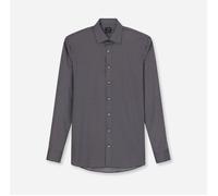 Businesshemd OLYMP "Level 5", Herren, Gr. 44, N-Gr, lila (viola), Web, Obermaterial: 97% Baumwolle, 3% Elastolefin, casual, Langarm 2-Knopf-Manschette, Hemden, Body Fit, Haifischkragen, Mit Rotationsp