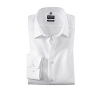 OLYMP Hemd Herren Slim Fit Langarm Baumwoll-Stretch weiß, 36