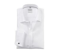 OLYMP Level Five Body Fit Galahemd weiss, Einfarbig