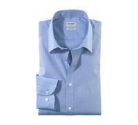 Businesshemd OLYMP "Level Five body fit", Herren, Gr. 41, N-Gr, blau (royal), Web, Obermaterial: 97% Baumwolle, 3% Elastolefin, schmal, verstellbar 1-Knopf-Manschette mit Knöpfen, Hemden, Comfort Stre
