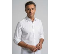 Businesshemd OLYMP "Level Five body fit", Herren, Gr. 42, N-Gr, weiß, Web, Obermaterial: 97% Baumwolle, 3% Elastolefin, 2-Knopf-Manschette, Hemden (19257726-42) weiß