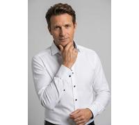 Businesshemd OLYMP "Level Five body fit", Herren, Gr. 42, N-Gr, weiß, Web, Obermaterial: 97% Baumwolle, 3% Elastolefin, 2-Knopf-Manschette, Hemden (83508204-42) weiß