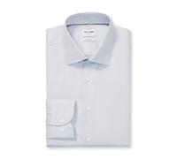 Businesshemd OLYMP "Level Five body fit", Herren, Gr. 43, N-Gr, silbergrau, Web, Obermaterial: 97% Baumwolle, 3% Elastolefin, 2-Knopf-Manschette, Hemden (16699420-43) silbergrau