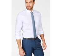 Businesshemd OLYMP "Level Five body fit", Herren, Gr. 43, Verlängerter Arm, weiß, Web, Obermaterial: 97% Baumwolle, 3% Elastolefin, schmal, 1-Knopf-Manschette verstellbar, Hemden, mit extra langem Ärm