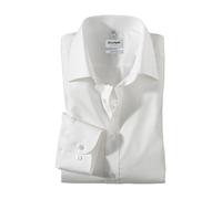 Businesshemd OLYMP "Level Five body fit", Herren, Gr. 44, N-Gr, beige (hellbeige), Web, Obermaterial: 97% Baumwolle, 3% Elastolefin, schmal, verstellbar runde 1-Knopf-Manschette mit Knöpfen, Hemden, f
