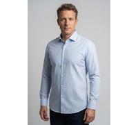 OLYMP Hemd Level Five body fit Langarm 100% Baumwolle gestreift Blau Gr. 44