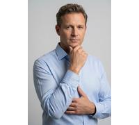 OLYMP Hemd Herren Slim Fit – Langarm, Baumwoll-Stretch, Blau Größe 44