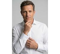 OLYMP Hemden Herren Slim Fit Langarm Baumwoll-Stretch weiß, 44