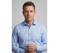 Businesshemd OLYMP "Level Five body fit", Herren, Gr. 45, N-Gr, blau (bleu), Web, Obermaterial: 97% Baumwolle, 3% Elastolefin, 2-Knopf-Manschette, Hemden (64011224-45) bleu
