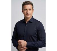 Businesshemd OLYMP "OLYMP Level Five 24/Seven, body fit, Kent", Herren, Gr. 44, Normaler Arm, marine, 92% Baumwolle, 8% Elasthan, Hemden (83319405-44) marine