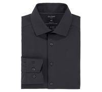 Businesshemd OLYMP "Luxor 24/Seven modern fit" Gr. 47, N-Gr, schwarz Herren Hemden Langarm Comfort Stretch (92254865-47) schwarz
