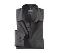 OLYMP Hemd Herren Comfort Fit Langarm Baumwolle grau, 47