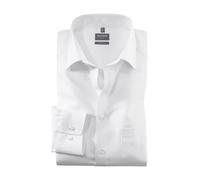 Businesshemd OLYMP "Luxor comfort fit", Herren, Gr. 52, N-Gr, weiß, Web, Obermaterial: 100% Baumwolle, comfort fit, 2-Knopf-Manschette, Hemden (67483953-52) weiß