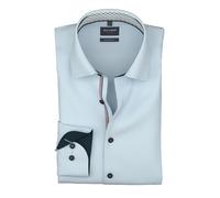 Businesshemd OLYMP "Luxor", Herren, Gr. 41, Verlängerter Arm, bleu, Web, Obermaterial: 100% Baumwolle, unifarben, normal, 2-Knopf-Manschette verstellbar, Hemden, New Kentkragen, modern fit (55948202-4