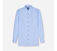 Businesshemd OLYMP "Luxor", Herren, Gr. 47, Verlängerter Arm, bleu, Web, Obermaterial: 100% Baumwolle, gemustert, unifarben, comfort fit normal, 2-Knopf-Manschette verstellbar, Hemden, New Kentkragen,
